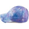 imageCC Ponycap Messy High Bun Ponytail Adjustable Glitter Mesh Trucker Baseball CapTie Dyepurple