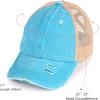 imageCC Ponycap Messy High Bun Ponytail Adjustable Glitter Mesh Trucker Baseball CapTurquoise