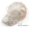 imageCC Ponycap Messy High Bun Ponytail Adjustable Glitter Mesh Trucker Baseball CapVintage Faux Leatherbeige