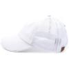 imageCC Ponycap Messy High Bun Ponytail Adjustable Glitter Mesh Trucker Baseball CapWhite