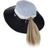 imageCC Safari Sun Hat Wide Brim Hat with Ponytail Hole Packable UPF 50 for Hiking CampingBkGray