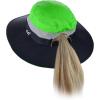 imageCC Safari Sun Hat Wide Brim Hat with Ponytail Hole Packable UPF 50 for Hiking CampingNavyLime