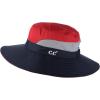 imageCC Safari Sun Hat Wide Brim Hat with Ponytail Hole Packable UPF 50 for Hiking CampingNavyRed
