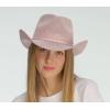 imageCC Sparkly Sequin Cowboy Hat with Suede String Trim Dusty Rose