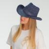 imageCC Sparkly Sequin Cowboy Hat with Suede String TrimBlue