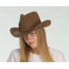 imageCC Sparkly Sequin Cowboy Hat with Suede String TrimBrown