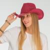 imageCC Sparkly Sequin Cowboy Hat with Suede String TrimMaroon