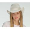 imageCC Sparkly Sequin Cowboy Hat with Suede String TrimOffwhite
