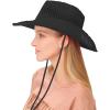 imageCC Sun Straw Western Cowboy Hat Hard Shape Paper Black