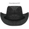 imageCC Sun Straw Western Cowboy Hat Hard Shape Paper Black
