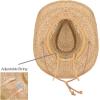 imageCC Sun Straw Western Cowboy Hat Hard Shape Paper DkNatrual