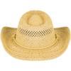 imageCC Sun Straw Western Cowboy Hat Hard Shape Paper Natural