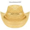 imageCC Sun Straw Western Cowboy Hat Hard Shape Paper Natural