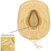 imageCC Sun Straw Western Cowboy Hat Hard Shape Paper Natural