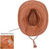 imageCC Sun Straw Western Cowboy Hat Hard Shape Paper Rust