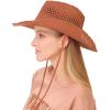 imageCC Sun Straw Western Cowboy Hat Hard Shape Paper Rust