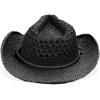 imageCC Sun Straw Western Cowboy Hat Soft ShapeBlack