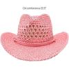 imageCC Sun Straw Western Cowboy Hat Soft ShapePink