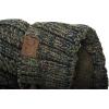 imageCC Thick Cable Knit Faux Fuzzy Fur Pom Fleece Lined Skull Cap Cuff Beanie3 Tone Olive
