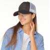 imageCC Trucker Hat  American Flag Mesh Back Cap for Unisex Adjustable Snapback Laser Print Patriotic Baseball CapBlack  White