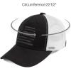 imageCC Trucker Hat  American Flag Mesh Back Cap for Unisex Adjustable Snapback Laser Print Patriotic Baseball CapBlack  White