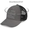 imageCC Trucker Hat  American Flag Mesh Back Cap for Unisex Adjustable Snapback Laser Print Patriotic Baseball CapGrey  Black