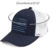 imageCC Trucker Hat  American Flag Mesh Back Cap for Unisex Adjustable Snapback Laser Print Patriotic Baseball CapNavy  White