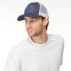 imageCC Trucker Hat  American Flag Mesh Back Cap for Unisex Adjustable Snapback Laser Print Patriotic Baseball CapNavy  White