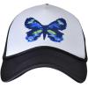 imageCC Trucker Mesh Adjustable Snapback Baseball CapAbstract Blue Butterfly  Black
