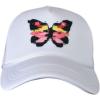 imageCC Trucker Mesh Adjustable Snapback Baseball CapAbstract Pink Butterfly  White