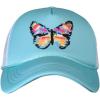 imageCC Trucker Mesh Adjustable Snapback Baseball CapAbstract Vivid Butterfly  Aqua