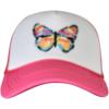imageCC Trucker Mesh Adjustable Snapback Baseball CapAbstract Vivid Butterfly  Hot Pink