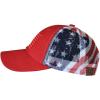imageCC Unisex Adjustable Trucker Baseball Cap HatPrinted American Flag  Red