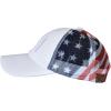 imageCC Unisex Adjustable Trucker Baseball Cap HatPrinted American Flag  White