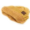 imageCC Unisex Chunky Soft Stretch Cable Knit Warm Fuzzy Lined Skully BeanieHoney Mustard