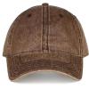 imageCC Unisex Classic Blank Low Profile Cotton Unconstructed Baseball Cap Dad HatDistressed Brown
