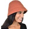imageCC Unisex Winter Cable Knit Packable Vintage Cloche Bucket HatBrick