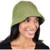 imageCC Unisex Winter Cable Knit Packable Vintage Cloche Bucket HatDark Grass
