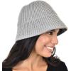 imageCC Unisex Winter Cable Knit Packable Vintage Cloche Bucket HatLight Melange Gray