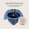 imageCC Washed Knitted Denim Cowboy Hat with Suede Strings for WomenDenim