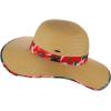 imageCC Womens Paper Weaved Crushable Beach UPF 50 Floppy Brim Sun Hat with PrintLily Red