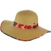 imageCC Womens Paper Weaved Crushable Beach UPF 50 Floppy Brim Sun Hat with PrintLily Red
