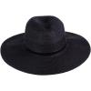 imageCC Womens String ampamp Faux Suede Band Wide Brim Weaved Panama Summer Sun HatBlack