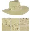 imageCC Womens String ampamp Faux Suede Band Wide Brim Weaved Panama Summer Sun HatSand