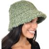 imageCC Womens Winter Faux Fur Teddy Style Fisherman Bucket HatSage