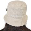 imageCC Womens Winter Faux Fur Teddy Style Reversible Fisherman Bucket HatDove
