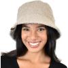 imageCC Womens Winter Faux Fur Teddy Style Reversible Fisherman Bucket HatDove