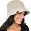 imageCC Womens Winter Faux Fur Teddy Style Reversible Fisherman Bucket HatDove