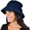 imageCC Womens Winter Faux Fur Teddy Style Reversible Fisherman Bucket HatIndigo