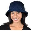 imageCC Womens Winter Faux Fur Teddy Style Reversible Fisherman Bucket HatIndigo